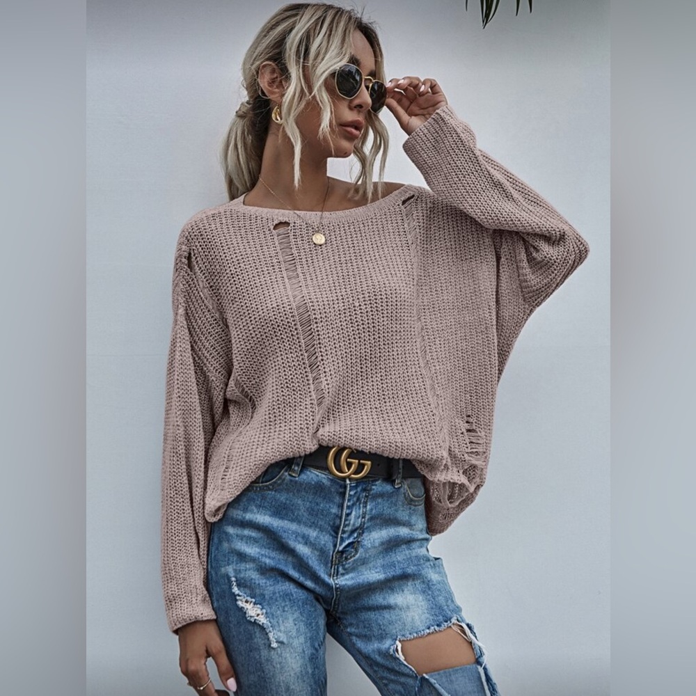 Shein Pink Knit Sweater